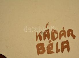 Kádár jelzéssel: Lovak. Akvarell, papír, 23×32 cm