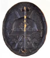 Német Harmadik Birodalom 1939. "Sebesülési jelvény fekete fokozata" préselt acéllemez kitü...