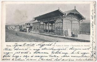 Tátra, Csorba, Strba; Fogaskerekű vasútállomás mozdonnyal. Sochán P. 172. kiadása / Stanica zubovej zeleznice / cogwheel railway station with locomotive (EK)