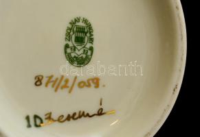 Zsolnay búzavirág mintás váza, kézzel festett, jelzett, hibátlan, m: 27 cm