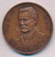 1995. "Szabó Géza / Szeged" Br emlékérem tokban "Szabó Géza ötvösmester Jubileumi kiállításának emlékére 1995. március 11." (42,5mm) T:1-