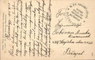 Rózsahegy, Ruzomberok; Csebrat-hegy, tutajosok faúsztatáskor. Kiadja Valuch János / mountain, timber...