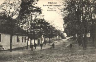 Balatonkenese, Magy. kir. posta hivatal, utcakép (EK)