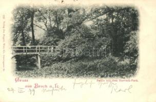 1899 Lajtabruck, Bruck an der Leitha; Harrach park / park