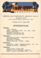 Spitzbergs-journey 1933 Menu