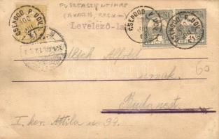 1900 Pusztaszentimre (Soltszentimre), Csonka-torony, kézzel rajzolt egyedi lap (b)