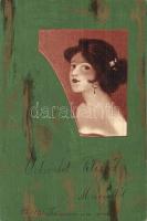 Art Nouveau lady. Nr. 464. Erika. litho, unsigned Raphael Kirchner