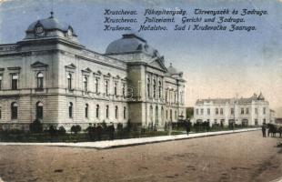 Krusevac, Kruschevac; Főkapitányság, törvényszék, Zadruga / Nacalstvo, Sud i Zadruga / Headquarters, court (EK)