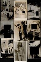 cca 1950-1960 26 db retró pornó fotó, 9×14 cm