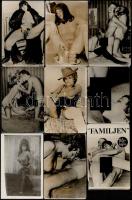 cca 1950-1960 26 db retró pornó fotó, 9×14 cm