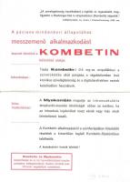 Szívtherápia. Kombetin és Myokombin gyógyszer kihajtható reklámlap. C.F. Boehringer & Sohne / heart medicine advertisement, folding card