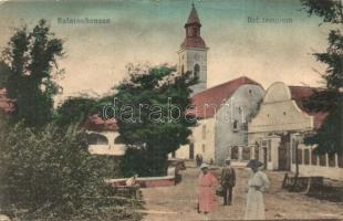 Balatonkenese, Református templom, utcakép (EK)