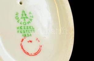 2 db Hollóházi és 1 db jelzés nélküli porcelán figura, kézzel festett, hibátlan, m: 13 sé 17 cm