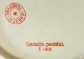 Baruch mustártartó és szedőkanál, matricás, jelzett, kopott, 15×11 cm