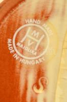 Virágmintás kerámia kosár, kézzel festett, jelzett, hibátlan, m: 17 cm