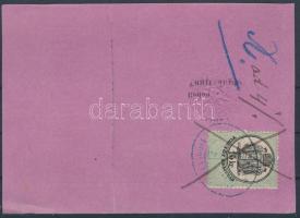 1868 Városi vigarda hanverseny és tánckoszorú belépőjegy és táncrend, hátoldalán bélyeggel, 10x14 cm