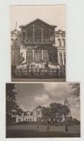 1931 Bodrogolaszi, herceg Lányai kastélya, 2 db fotó, hátoldalán feliratozva, 11,5x8,5 cm
