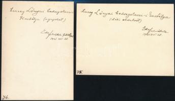 1931 Bodrogolaszi, herceg Lányai kastélya, 2 db fotó, hátoldalán feliratozva, 11,5x8,5 cm