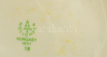 Hollóházi retró porcelán váza, matricás, hibátlan, jelzett, m: 22 cm