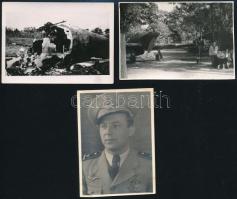 cca 1933-1940 Repülősök és repülőgépek, 8 db fotó, 4x3,5 és 9x14 cm között