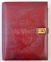 Szép kidolgozású bőr éremtároló album, "Commemoration du retour du Sahara á la Mére Patrie"...