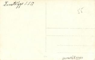 1917 Dunatölgyes, Dubova; utcakép, templom / street view, church. photo