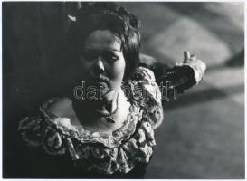 1973-1975 Operaénekesekről készült sajtófotók (Palcsó Sándor, Renata Scotto), 3 db, 13x18 cm