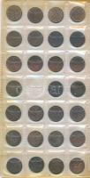 105db-os vegyes osztrák és német fémpénz tétel, albumba rendezve T:vegyes
105pcs of various Austria...