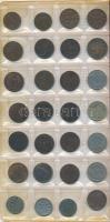 105db-os vegyes osztrák és német fémpénz tétel, albumba rendezve T:vegyes
105pcs of various Austria...