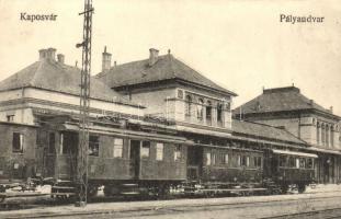Kaposvár, vasútállomás vonattal