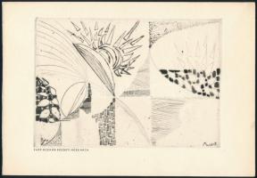 Főleg rézkarcokból álló kisgrafika tétel: 25 db grafika Papp Oszkár, Feledy Pál, Barczy Gyula, Nagy ...