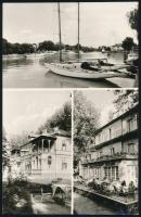 Siófok - 9 db modern képeslap; kikötő hajókkal, üdülők