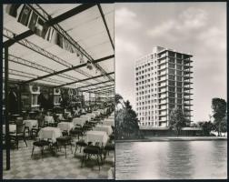 Siófok - 8 db modern képeslap; üdülő, Lido, Európa, Balaton és Napfény szállók, Balaton cukrászda