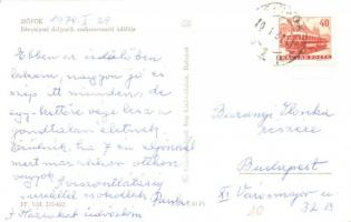 Siófok - 8 db modern képeslap; üdülő, Lido, Európa, Balaton és Napfény szállók, motel