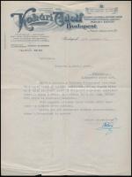 1940 Kohári Adolf kézműáru ügynökség és bizományi raktár díszes fejléces levél, 29x22 cm