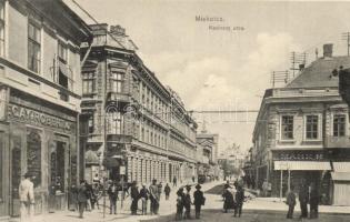 Miskolc, Kazinczy utca, Megay Róbert cukrászdája, Nagy szálloda, Kepes és Mahr. H. üzlete