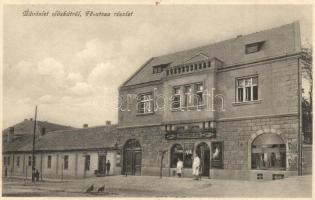 Sóskút, Fő utca, Marczinkovits Antal üzlete és saját kiadása