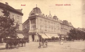 Arad, Nagy Lajos Központi szállodája, Bloch H. üzlete. W. L. 485. / hotel, shop