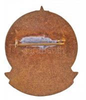 ~1980. "Társadalmi Munkáért Debrecen V. Tanács" zománcozott fém jelvény (25x31mm) T:1-,2