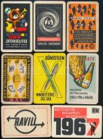 1960-1969 Vegyes kártyanaptár tétel (Totó, Kisiparosok a lakosság szolgálatában, Állami Biztosító, O...