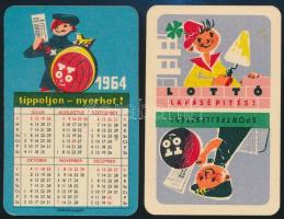 1960-1969 Vegyes kártyanaptár tétel (Totó, Kisiparosok a lakosság szolgálatában, Állami Biztosító, O...