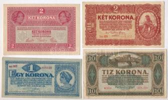 1913-1920. 7db-os korona bankjegy tétel (6xklf) T:II-III