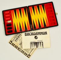Backgammon táblajáték, 15×15 cm