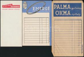 Vegyes számolócédula tétel (Meinl kávé, Emergé, Palma, Apenta), 9 db