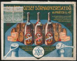 1923 Schätz József sörnagykereskedő díszes levélboríték, fejléces levéllel, Springer Budapest műinté...