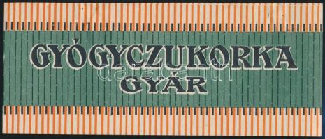 cca 1910 Gyógycukorka Gyár cukorkás papír, 9x21 cm