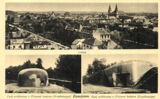 Komárom, Komárno; látkép, Cseh erődítmény a trianoni határon (Erzsébetsziget) / general view, Czech fortress by the border