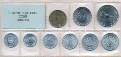 1971. 2f-10Ft (9xklf) érmés forgalmi sor fóliatokban T:1 patina 
Adamo FO4