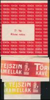 cca 1910-1920 Török [Gyógyszerész tulajdonát képező Galenus Csokoládé és Cukorkaárugyár] Budapest csomagolópapírjai, 3 db, különböző méretben