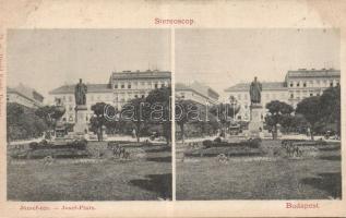 Budapest V. József tér Stereo-card